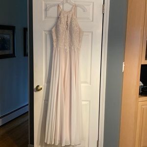 Gorgeous long evening gown with beading.  Worn once